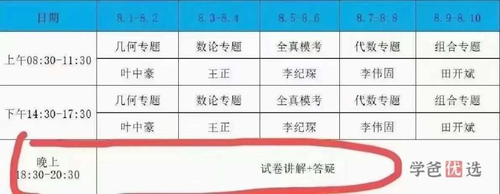 图片[2]-【000201】【高中数学】全国高中数学联赛夏令营（2022暑）叶中豪田开斌李伟固等-学爸优选