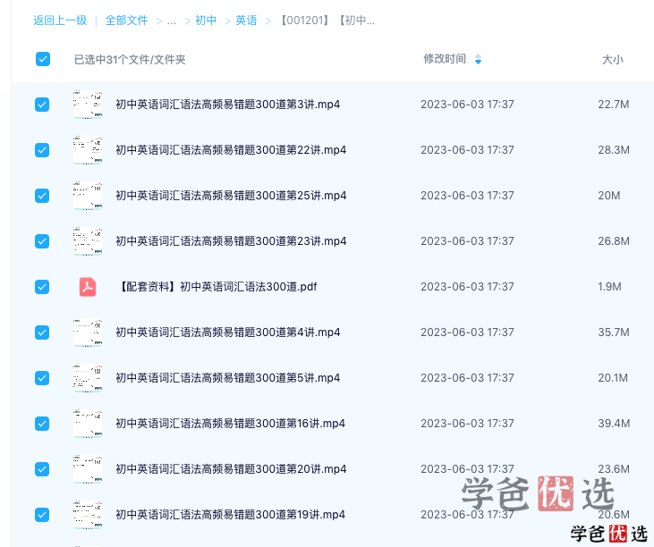 图片[3]-【001201】【初中英语】高胜长：初中英语词汇语法高频易错题300道-学爸优选