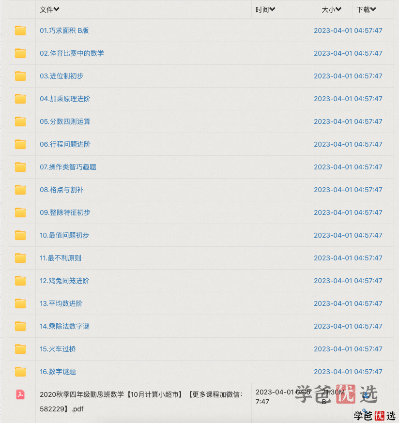 图片[4]-【000993】【小学数学】学而思培优：四年级数学（勤思在线-王睿）-学爸优选