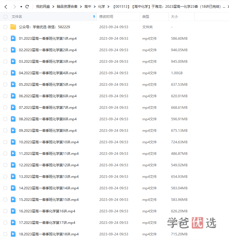 图片[2]-【001513】【高中化学】于海龙：高一化学23春（18讲已完结）职卓名师课堂-学爸优选