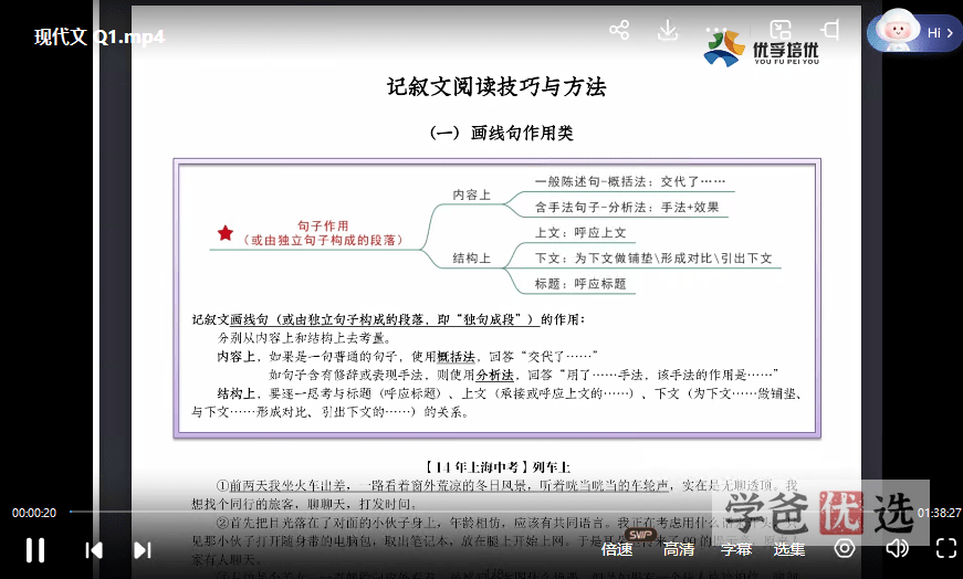 图片[3]-【000791】【初中语文】钱老师：上海华育初三语文（9年级）-学爸优选