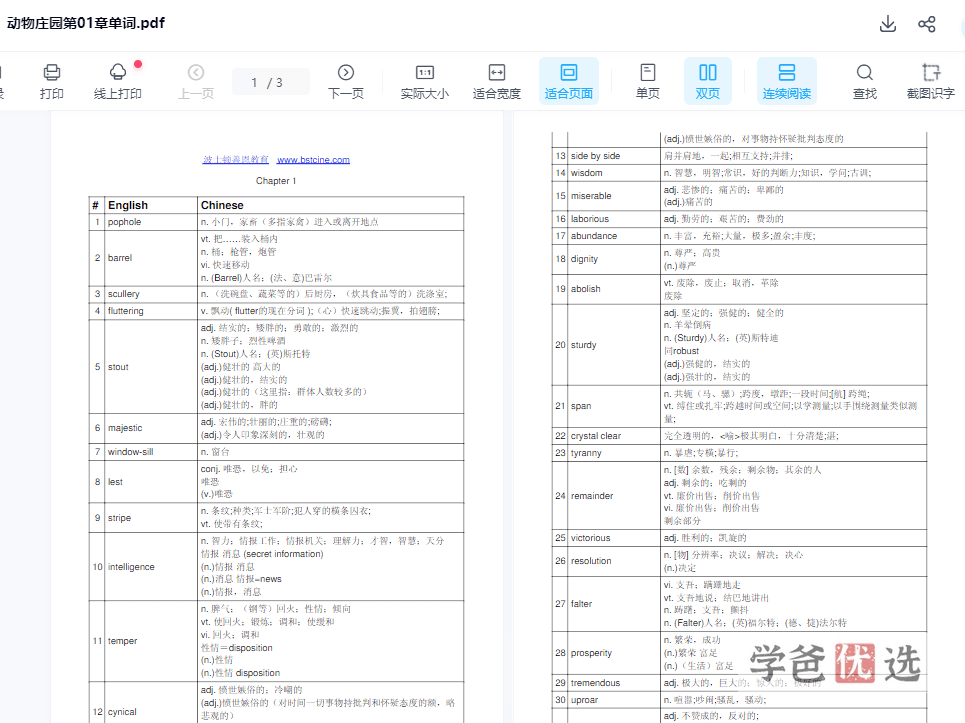 图片[4]-【001543】【综合英语】善恩精读系列：动物庄园（精讲视频、习题、重点单词）-学爸优选