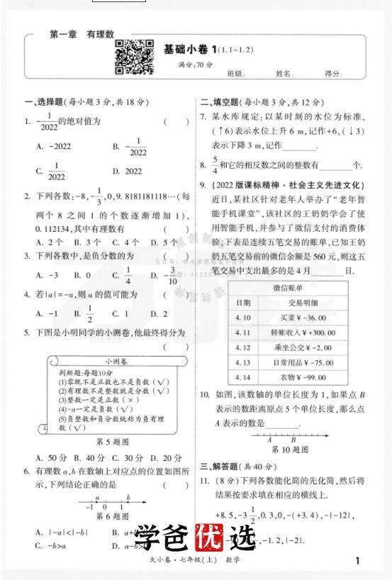 图片[6]-【000823】【初中化学】【资料】万唯中考化学大小卷（人教版）2023-学爸优选