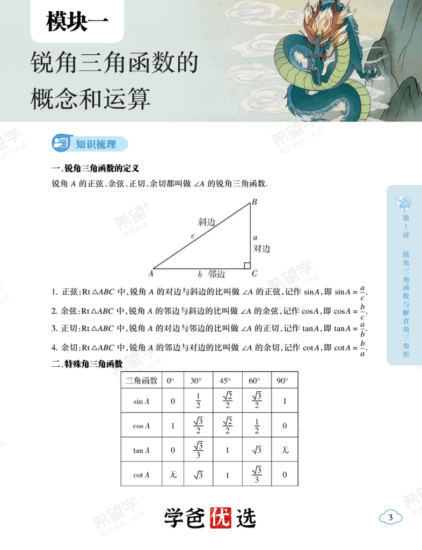 【002006】【初中数学】希望学：初三数学全国版目标S+（许润博）23暑