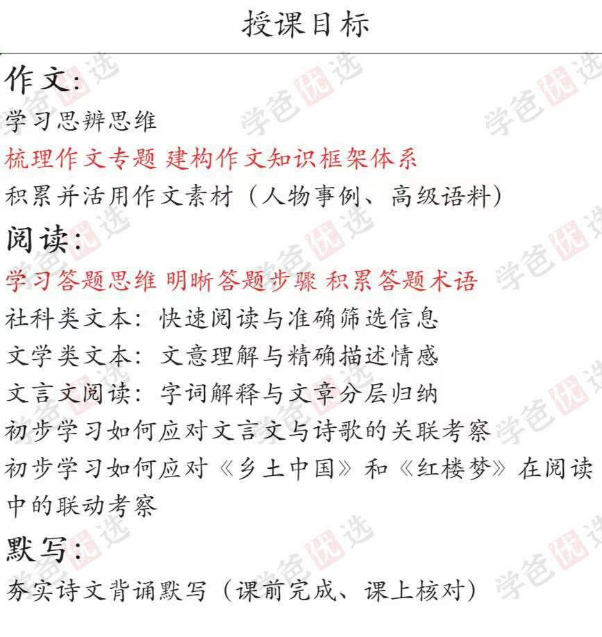 图片[4]-【002177】【高中语文】【加密】雷老师：高一语文24春基础班24暑提高班（上海复旦附中）-学爸优选