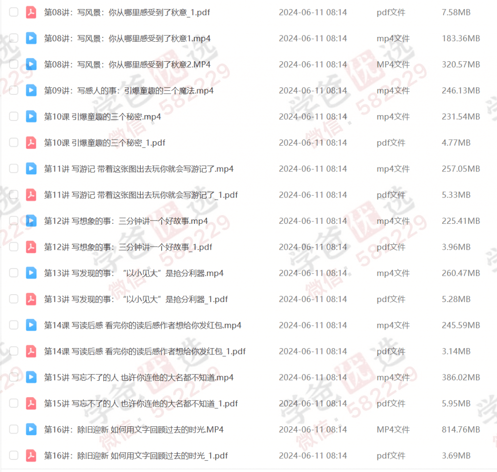 图片[4]-【000382】【小学语文】朴新网校大师班：毛芸（花生酥）小学作文提分班初阶-学爸优选