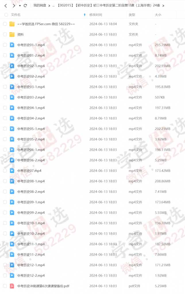 图片[3]-【002015】【初中历史】初三中考历史第二阶段复习课（上海华育）24春-学爸优选
