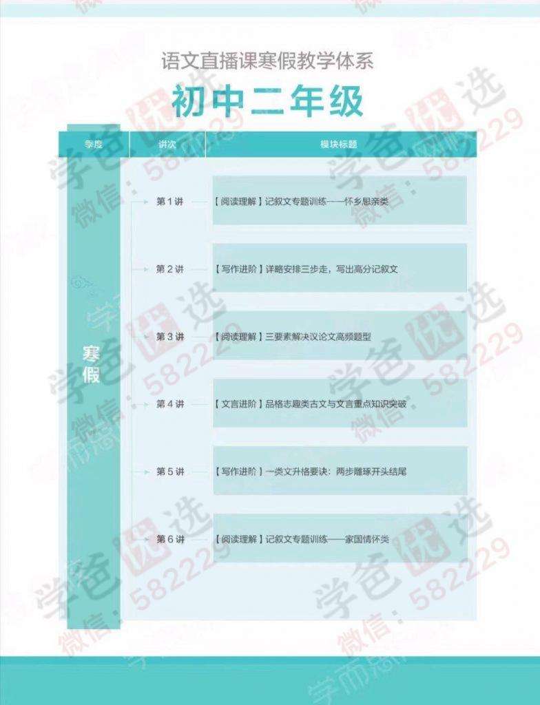 图片[5]-【001063】【初中语文】学而思：初二语文阅读写作班（石雪峰）-学爸优选