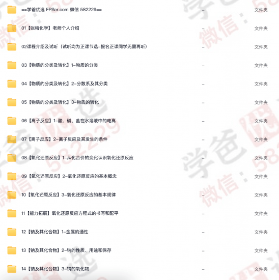 图片[2]-【002273】【高中化学】张梅：高一化学必修一（同步提高+期中期末复习）-学爸优选