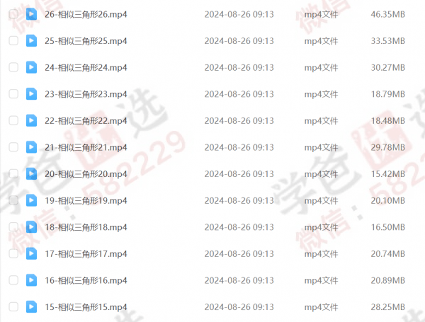 图片[3]-【002303】【初中数学】董大狮：初三数学相似三角形40课（最高难度中考冲满分）-学爸优选