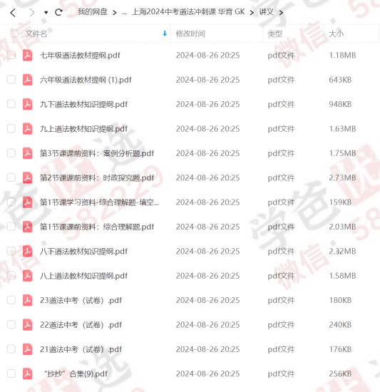 图片[6]-【002072】【初中道法】【加密】上海华育2024中考道法冲刺课-学爸优选