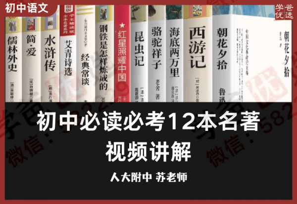 【000168】【初中语文】12部必读名著必考经典讲解（人大附中苏老师）-学爸优选