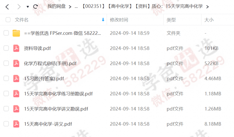 【002351】【高中化学】【资料】质心：15天学完高中化学-学爸优选